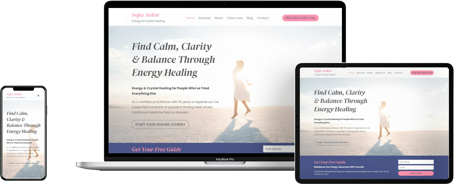 Website demo mockup